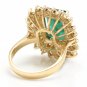 9.35Ct Natural Emerald & Diamond 14K Solid Yellow Gold Ring