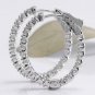 2.25Ct Natural Diamond 14K Solid White Gold Hoop Earrings