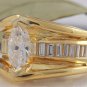 Estate 2.06 Carats Natural VS Diamond 18K Solid Yellow Gold Engagement Ring