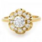 1.15 Carats Splendid Natural Diamond 14K Solid Yellow Gold Ring