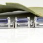 Estate 12.45Ct Natural Tanzanite and Diamond 14K Solid White Gold Bracelet