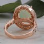 6.00Ct Natural Ethiopian Opal and Diamond 14K Solid Rose Gold Ring
