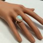 6.00Ct Natural Ethiopian Opal and Diamond 14K Solid Rose Gold Ring