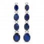10.40Ct Natural Sapphire and Diamond 14K Solid White Gold Earrings