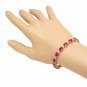 26.90Ct Natural Ruby & Diamond 14K Solid Yellow Gold Bracelet