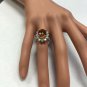 5.90Ct Natural Madeira Citrine and Diamond 14K Solid White Gold Ring