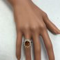 5.90Ct Natural Madeira Citrine and Diamond 14K Solid White Gold Ring