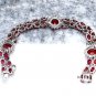 23.30Ct Natural Ruby & Diamond 14K Solid White Gold Bracelet