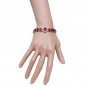 23.30Ct Natural Ruby & Diamond 14K Solid White Gold Bracelet