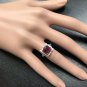 4.40 Carats Red Ruby and Natural Diamond 14K Solid White Gold Ring