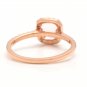 1.40 Carats Natural Morganite and Diamond 14K Solid Rose Matching Rings