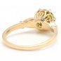 1.58 Carats Natural Peridot and Diamond 14K Solid Yellow Gold Ring
