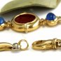 GIROVI Antique Cameo Red Carnelian and Sapphire 18K Solid Yellow Gold Bracelet