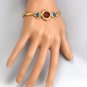 GIROVI Antique Cameo Red Carnelian and Sapphire 18K Solid Yellow Gold Bracelet