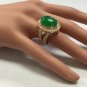 11.00Ct NATURAL JADE JADEITE and DIAMOND 14K Solid Rose Gold Ring