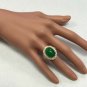 11.00Ct NATURAL JADE JADEITE and DIAMOND 14K Solid Rose Gold Ring