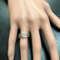 0.45 Carats Set of Three Stackable Rings in 14K Solid Multi Color Gold