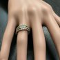 0.45 Carats Set of Three Stackable Rings in 14K Solid Multi Color Gold