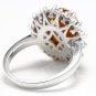4.75Ct Natural Madeira Citrine and Diamond 14K Solid White Gold Ring