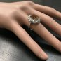 4.75Ct Natural Madeira Citrine and Diamond 14K Solid White Gold Ring
