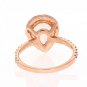 3.70 Carats Natural Morganite and Diamond 14K Solid Rose Gold Ring