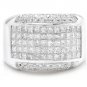 HEAVY 5.00Ct Natural Diamond 14K Solid White Gold Men's Ring
