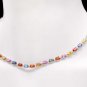 33.60Ct Natural Multicolor Sapphire & Diamond 14K Solid White Gold Necklace