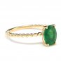 1.20 Carats Natural Emerald 14K Solid Yellow Gold Ring