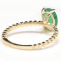 1.20 Carats Natural Emerald 14K Solid Yellow Gold Ring