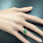 1.20 Carats Natural Emerald 14K Solid Yellow Gold Ring