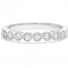 0.40Ct Natural Diamond 14K Solid White Gold Band Ring