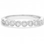 0.40Ct Natural Diamond 14K Solid White Gold Band Ring