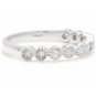 0.40Ct Natural Diamond 14K Solid White Gold Band Ring