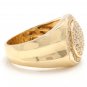 1.00Ct Natural Diamond 14K Solid Yellow Gold Men's Ring