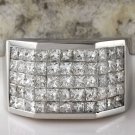 HEAVY  5.65Ct Natural Diamond 14K Solid White Gold Men's Ring