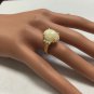 6.10Ct Natural Ethiopian Opal and Diamond 14K Solid Yellow Gold Ring