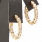 2.75Ct Natural Diamond 14K Solid Yellow Gold Hoop Earrings