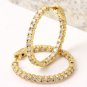 2.10Ct Natural Diamond 14K Solid Yellow Gold Hoop Earrings