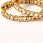 2.10Ct Natural Diamond 14K Solid Yellow Gold Hoop Earrings