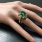 7.04Ct Natural Emerald & Diamond 14K Solid Yellow Gold Ring