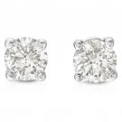 0.50Ct Diamond 14k Solid White Gold Stud Earrings