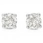 0.50Ct Diamond 14k Solid White Gold Stud Earrings