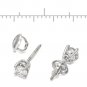 0.50Ct Diamond 14k Solid White Gold Stud Earrings