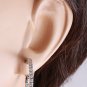 3.00Ct Natural Diamond 14K Solid White Gold Hoop Earrings