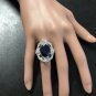 9.70Ct Natural Blue Sapphire & Diamond 14K White Solid Gold Ring