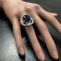 9.70Ct Natural Blue Sapphire & Diamond 14K White Solid Gold Ring