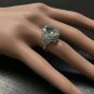 6.90Ct Natural Aquamarine & Diamond 14K Solid White Gold Ring