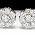 1.50Ct Natural Diamond 14k Solid White Gold  Earrings