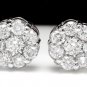 1.50Ct Natural Diamond 14k Solid White Gold Earrings