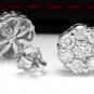 1.50Ct Natural Diamond 14k Solid White Gold Earrings